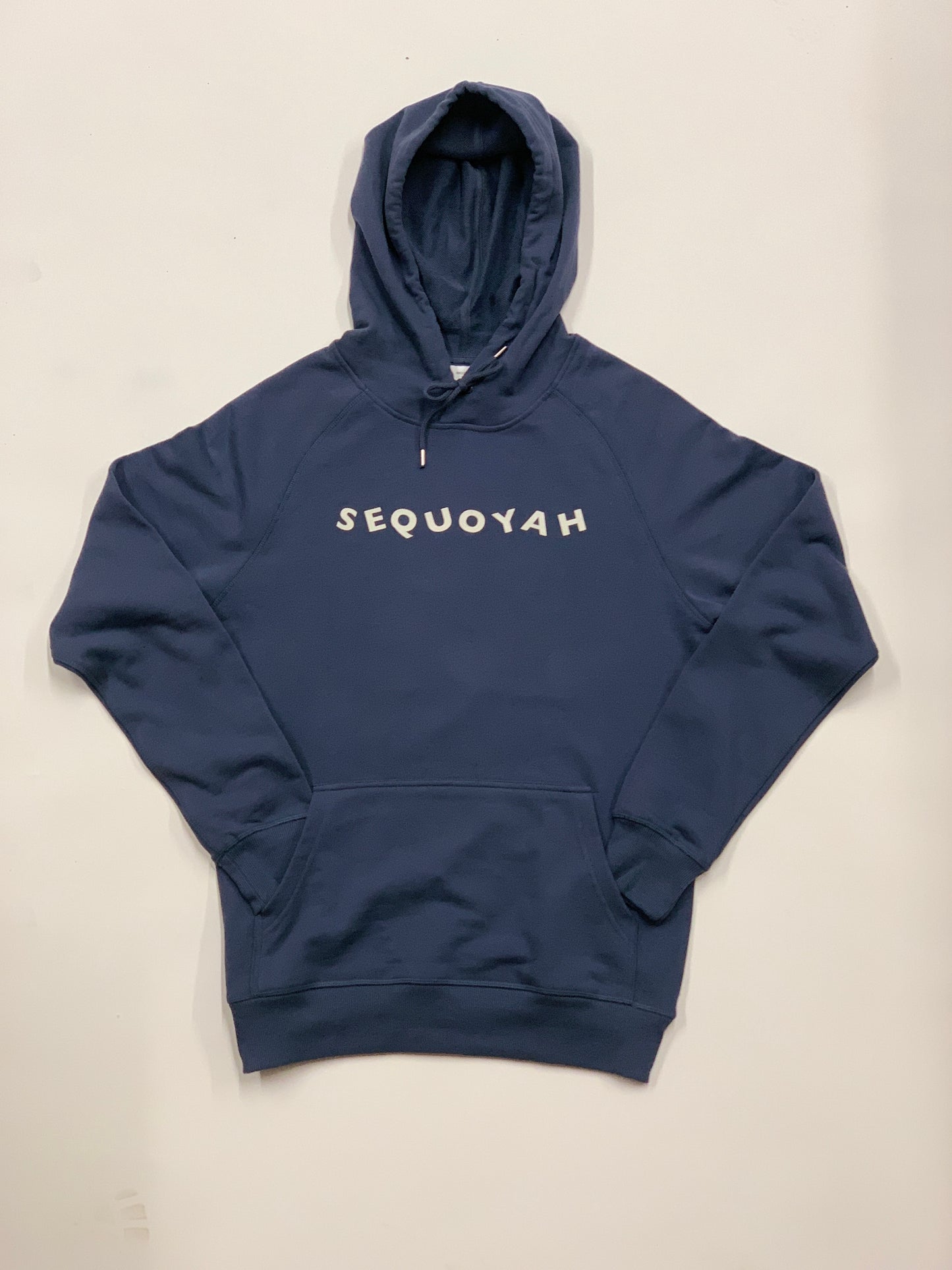 Adult Sequoyah Hoodie - Blue with beige text