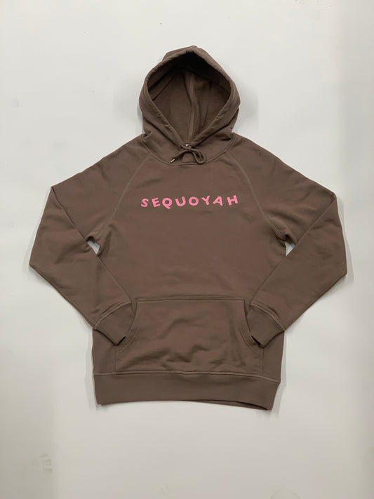 Adult Sequoyah Hoodie  - Brown with pink text