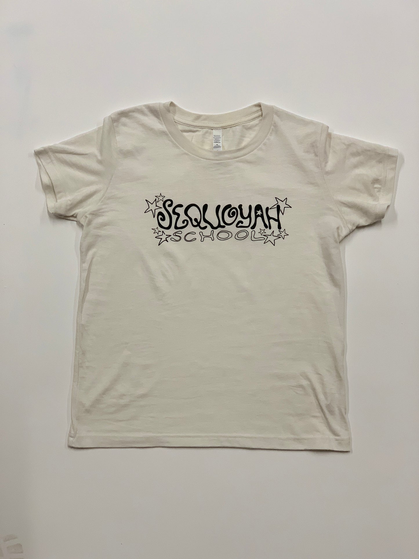 Children's Sequoyah Short Sleeve T-shirt white with black text